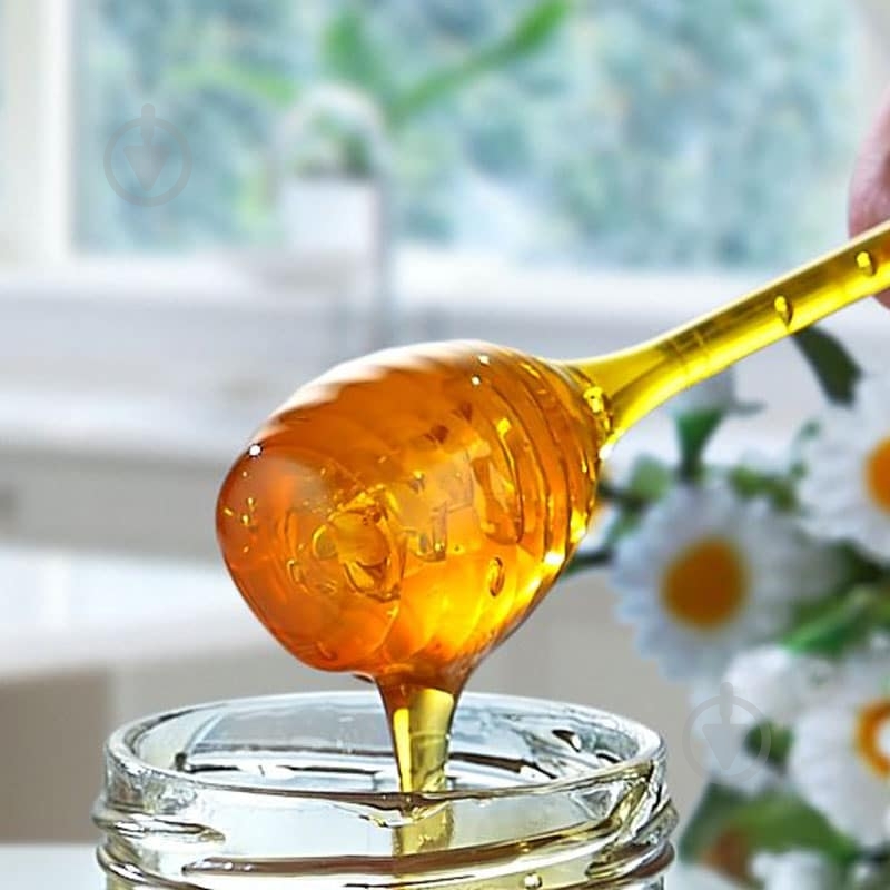 Ложка для меду Qlux 17 см жовта L-00111 - фото 3