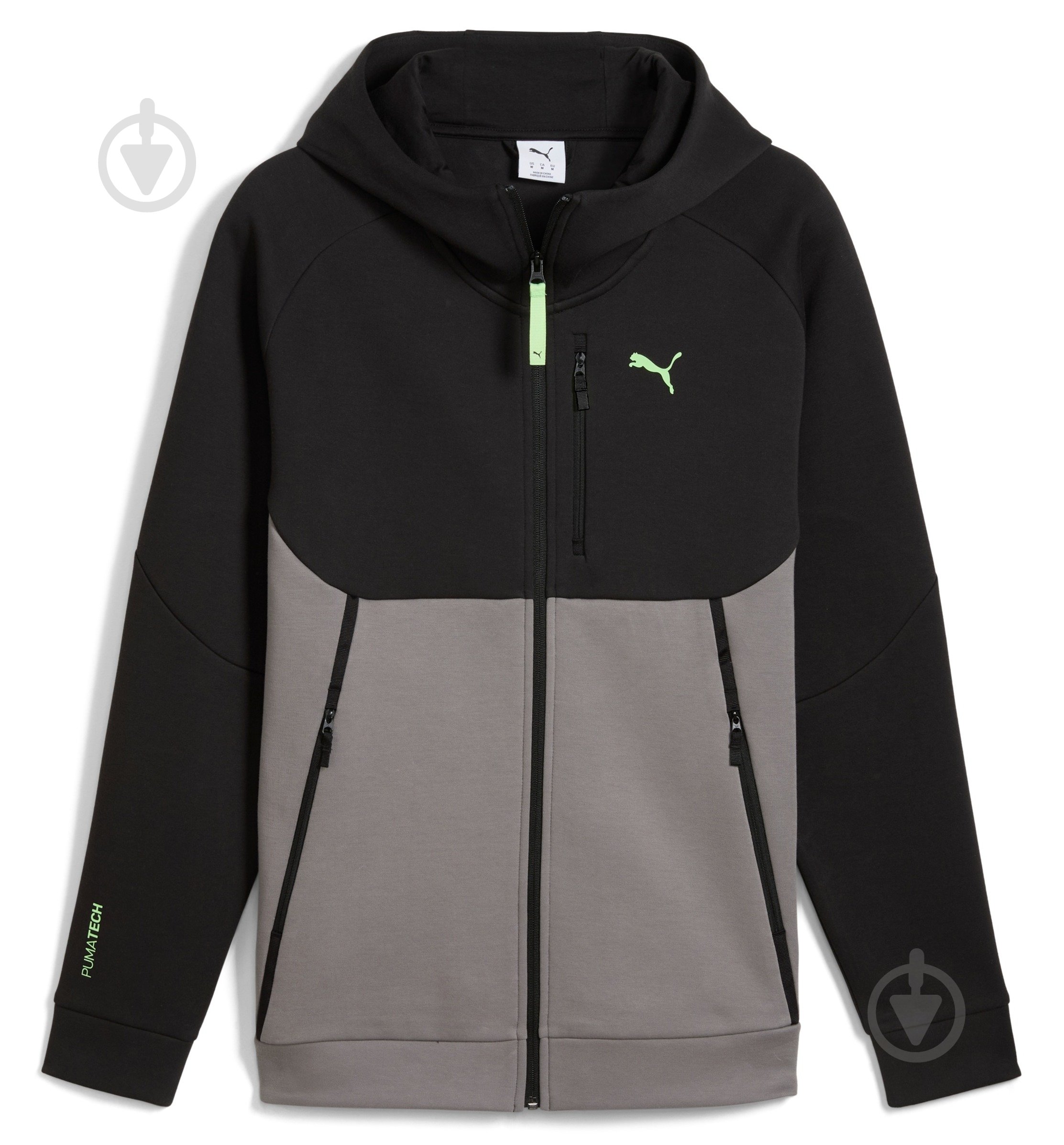 himmm Толстовка жіноча Puma EVOSTRIPE FZ Hoodie сіра 67787804