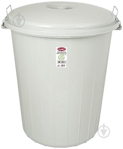 Контейнер для мусора Planet 90л серый - фото 1