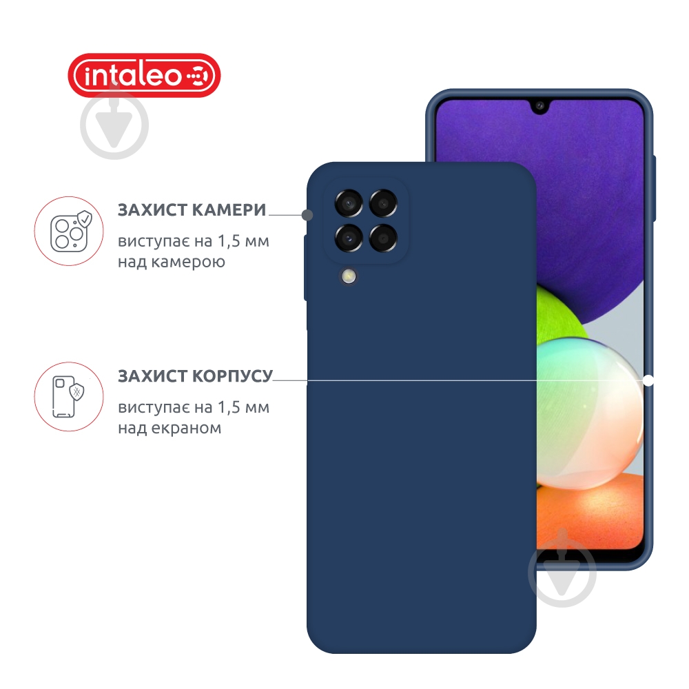 Чехол Intaleo SoftShell для Samsung Galaxy A22 LTE 4G синий - фото 3