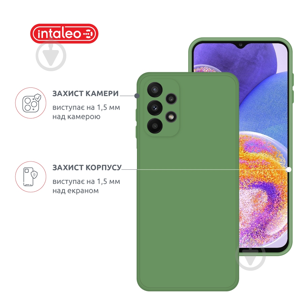 Чехол Intaleo SoftShell для Samsung Galaxy A23 4G зеленый - фото 3