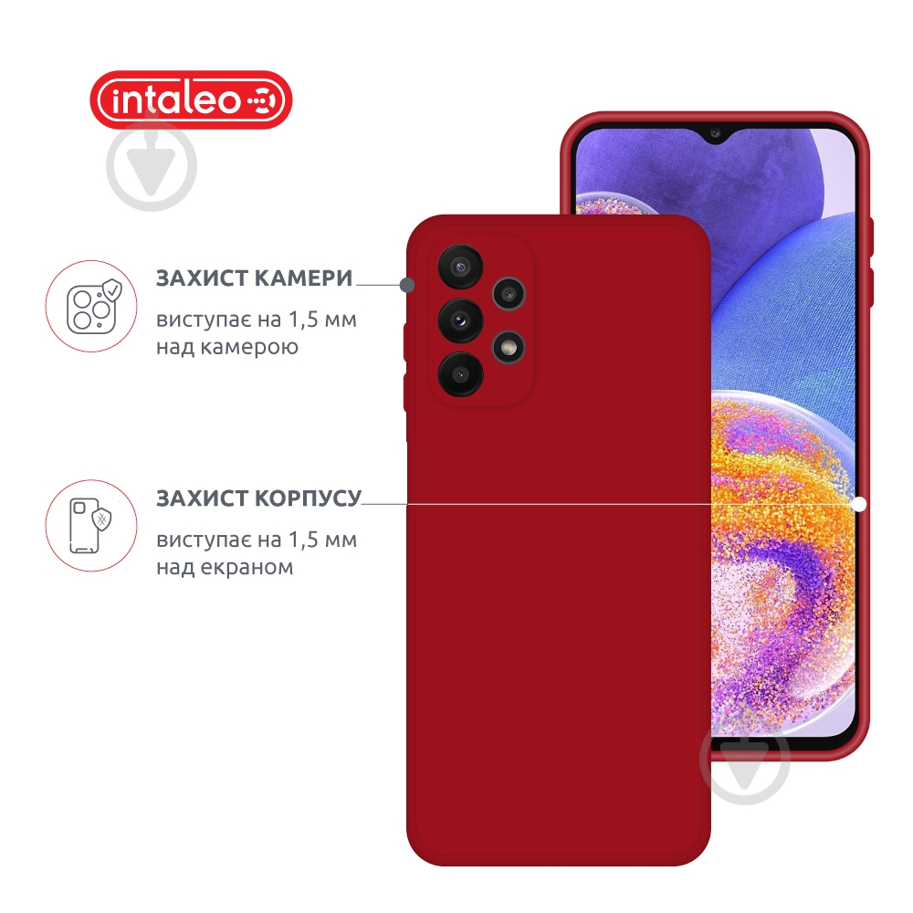 Чехол Intaleo SoftShell для Samsung Galaxy A23 4G красный - фото 3 Чехол Intaleo SoftShell для Samsung Galaxy A23 4G красный - фото 3