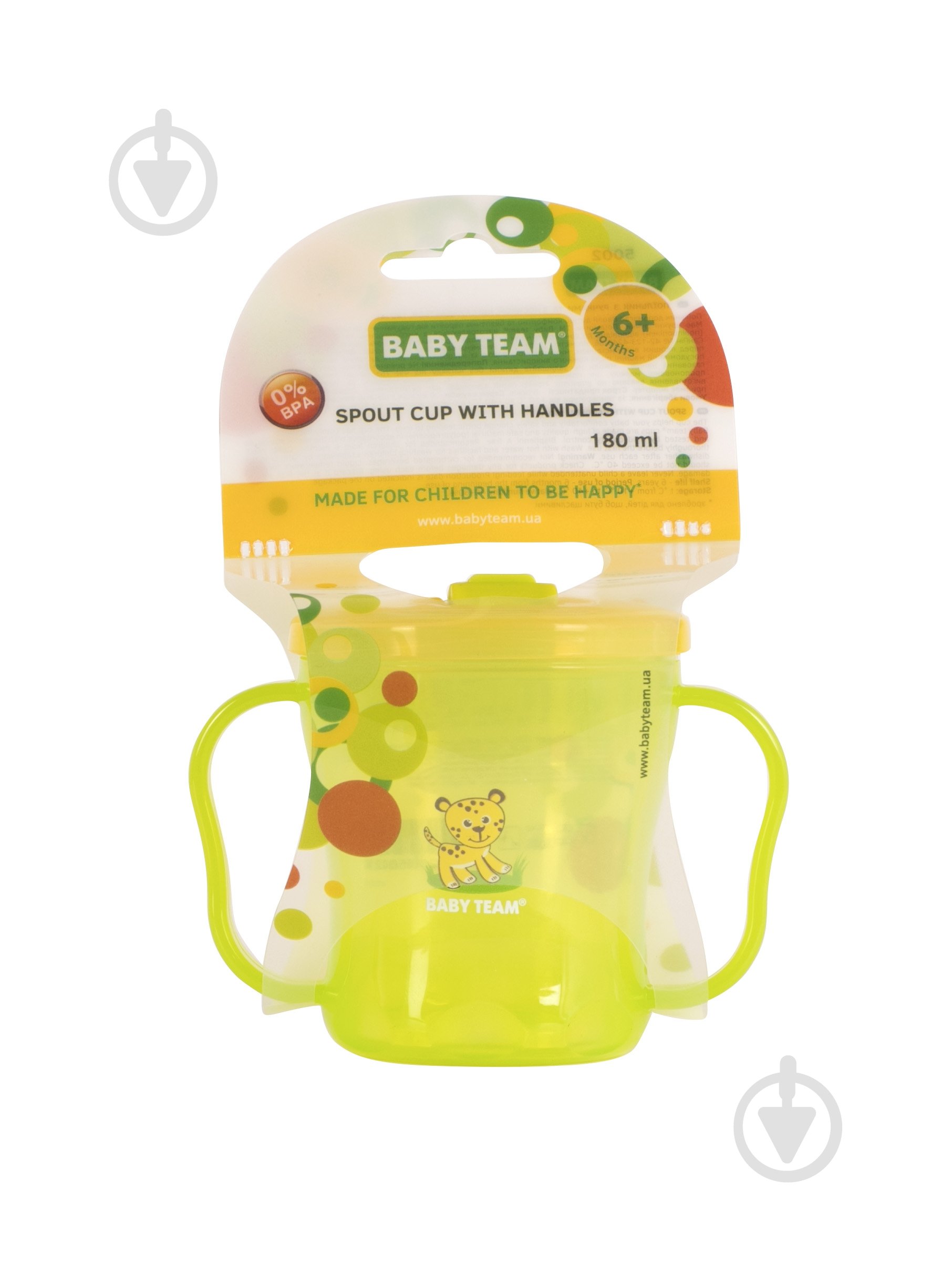 Поильник Baby Team С ручками и складным носиком 5002 180мл - фото 3