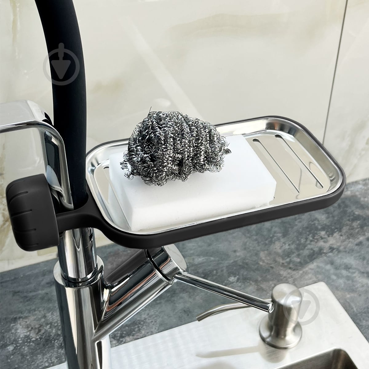 Полка MVM BP-22 черная с фиксатором - фото 10