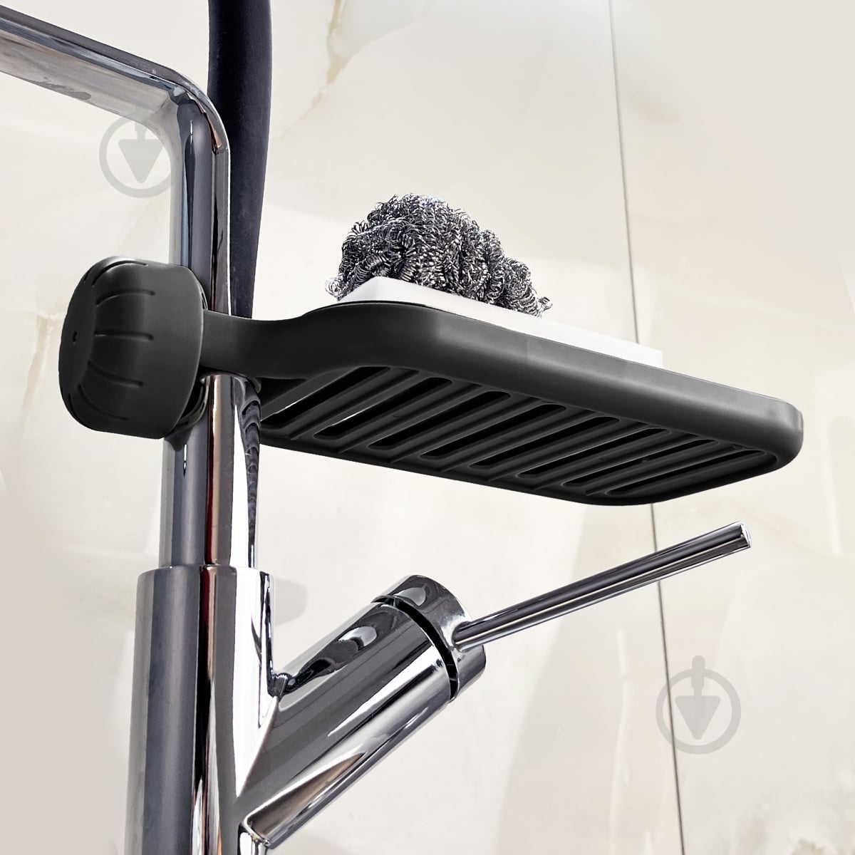 Полка MVM BP-22 черная с фиксатором - фото 9