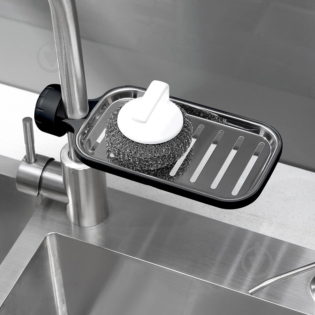 Полка MVM BP-22 черная с фиксатором - фото 8