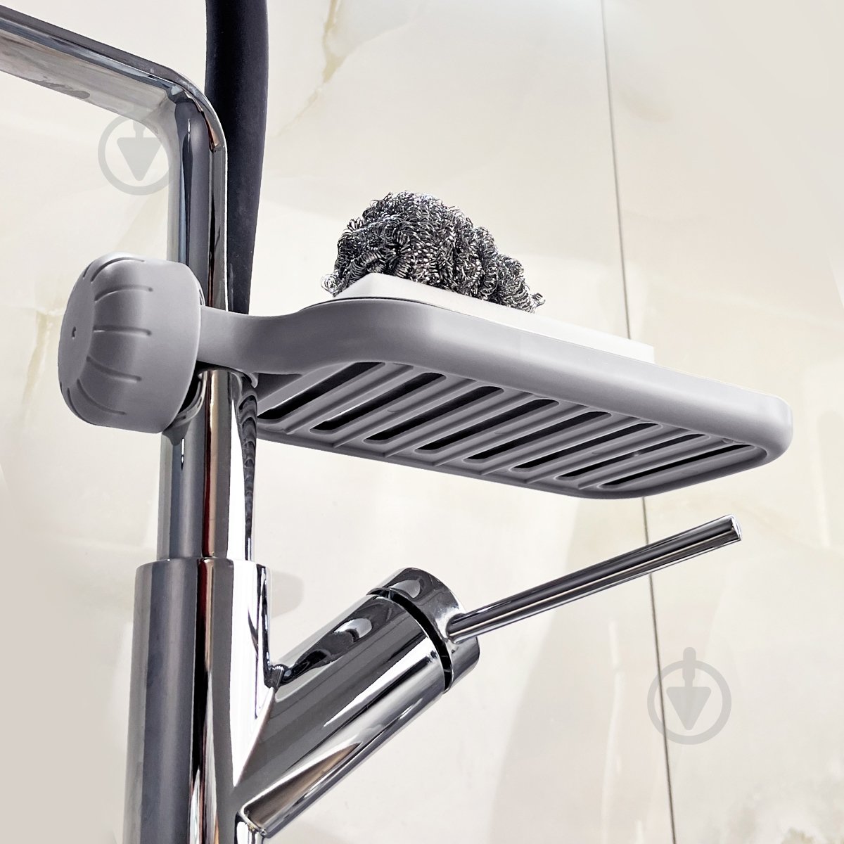 Полка MVM BP-22 серая с фиксатором - фото 8