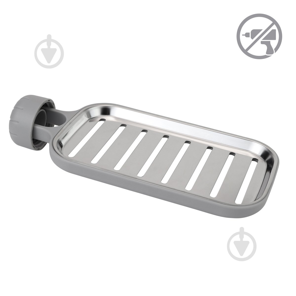 Полка MVM BP-22 серая с фиксатором - фото 3