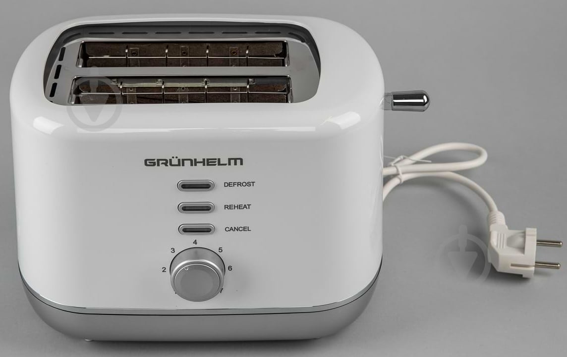 Тостер Grunhelm 750 Вт GTR014 белый - фото 6 Тостер Grunhelm 750 Вт GTR014 белый - фото 6