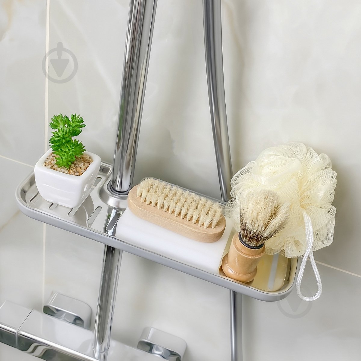 Полка MVM BP-23 серая с фиксатором - фото 10