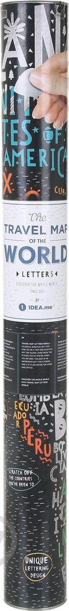Скретч-карта Travel Map LETTERS World (англ) 1DEA.me - фото 3