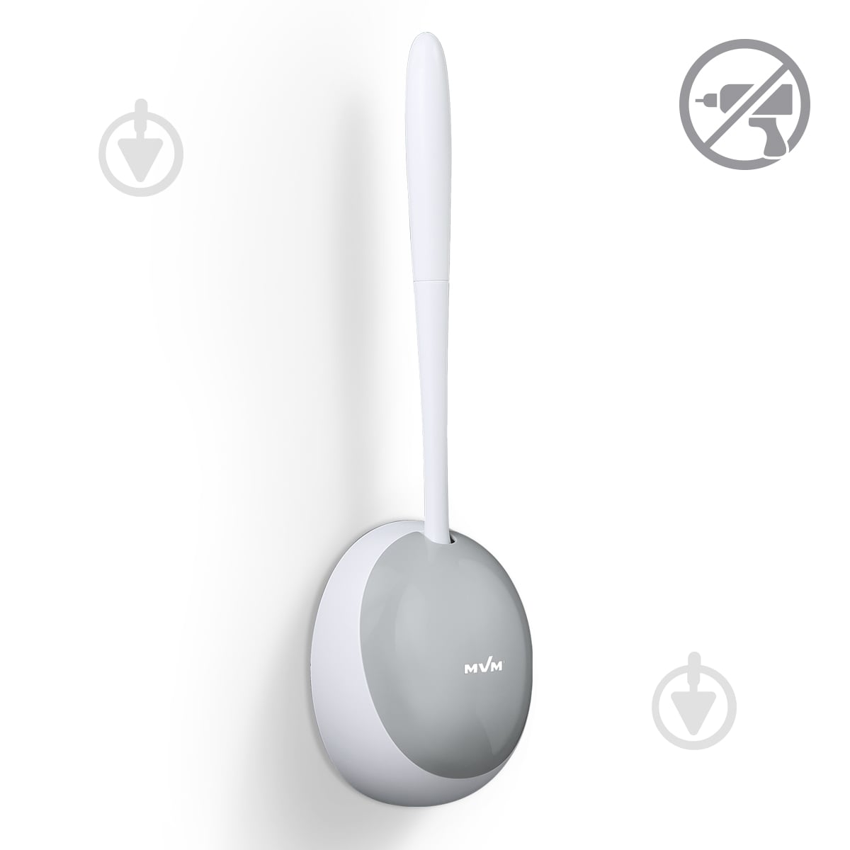 Ершик для унитаза MVM BP-21 белый с серым - фото 3