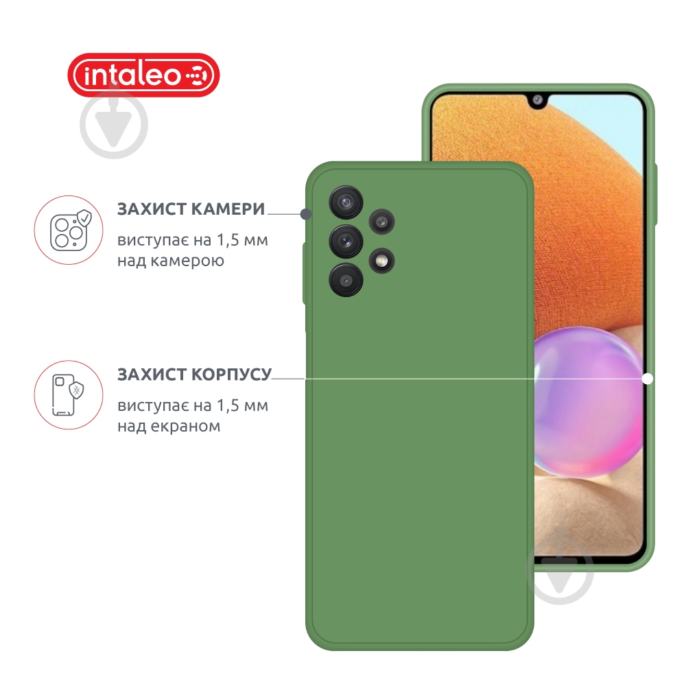 Чохол Intaleo SoftShell для Samsung Galaxy M32 5G зелений - фото 3