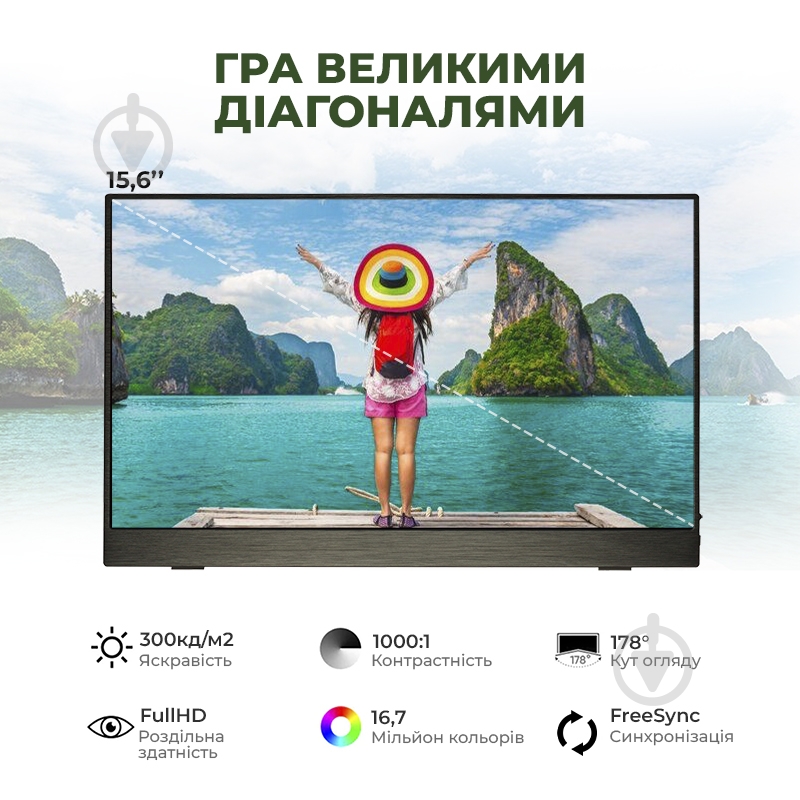 Монітор AIRON 15,6" (6126755803251) - фото 8