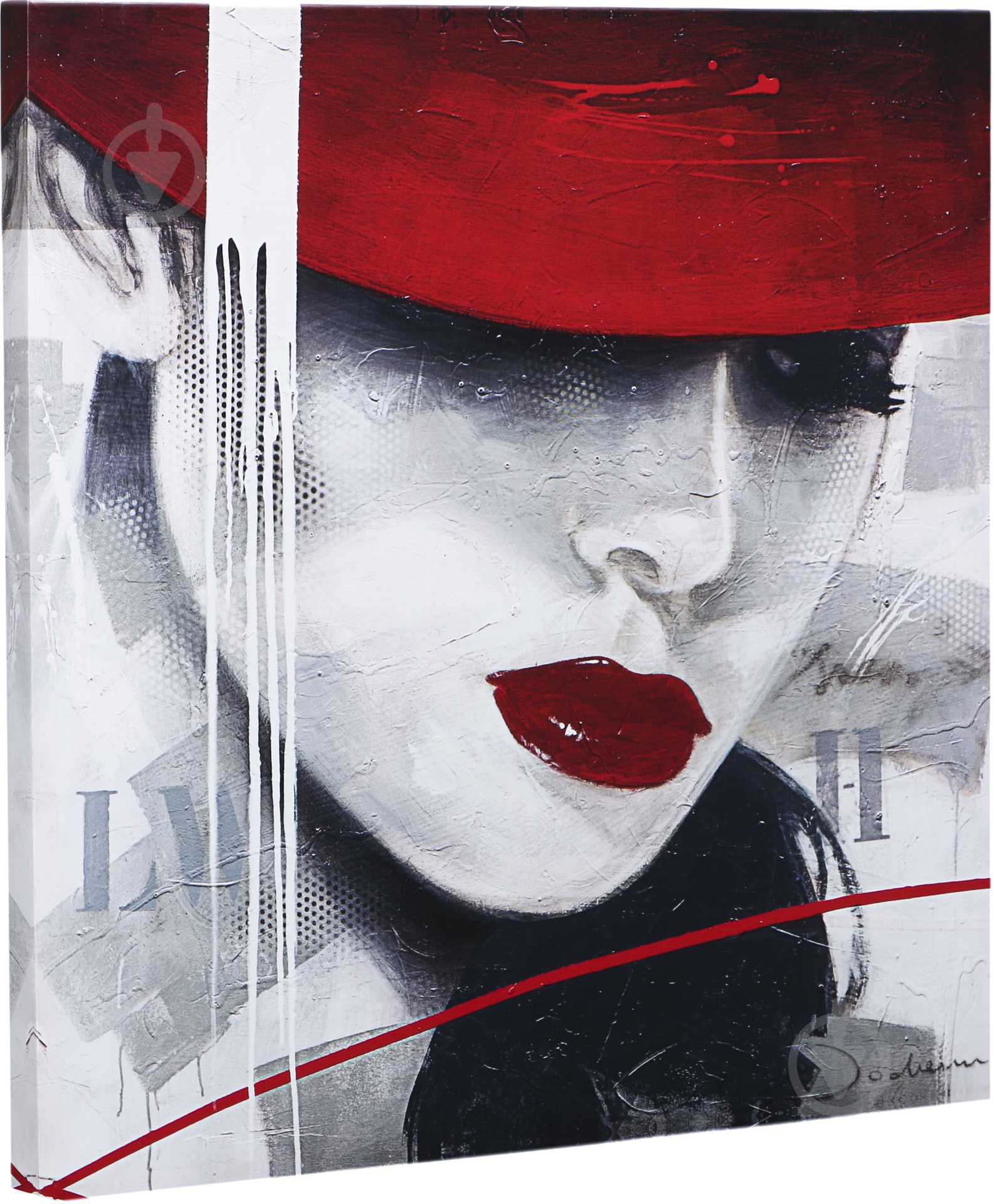 Репродукція Red lips 80-1 80x80 см - фото 2 Репродукція Red lips 80-1 80x80 см - фото 2