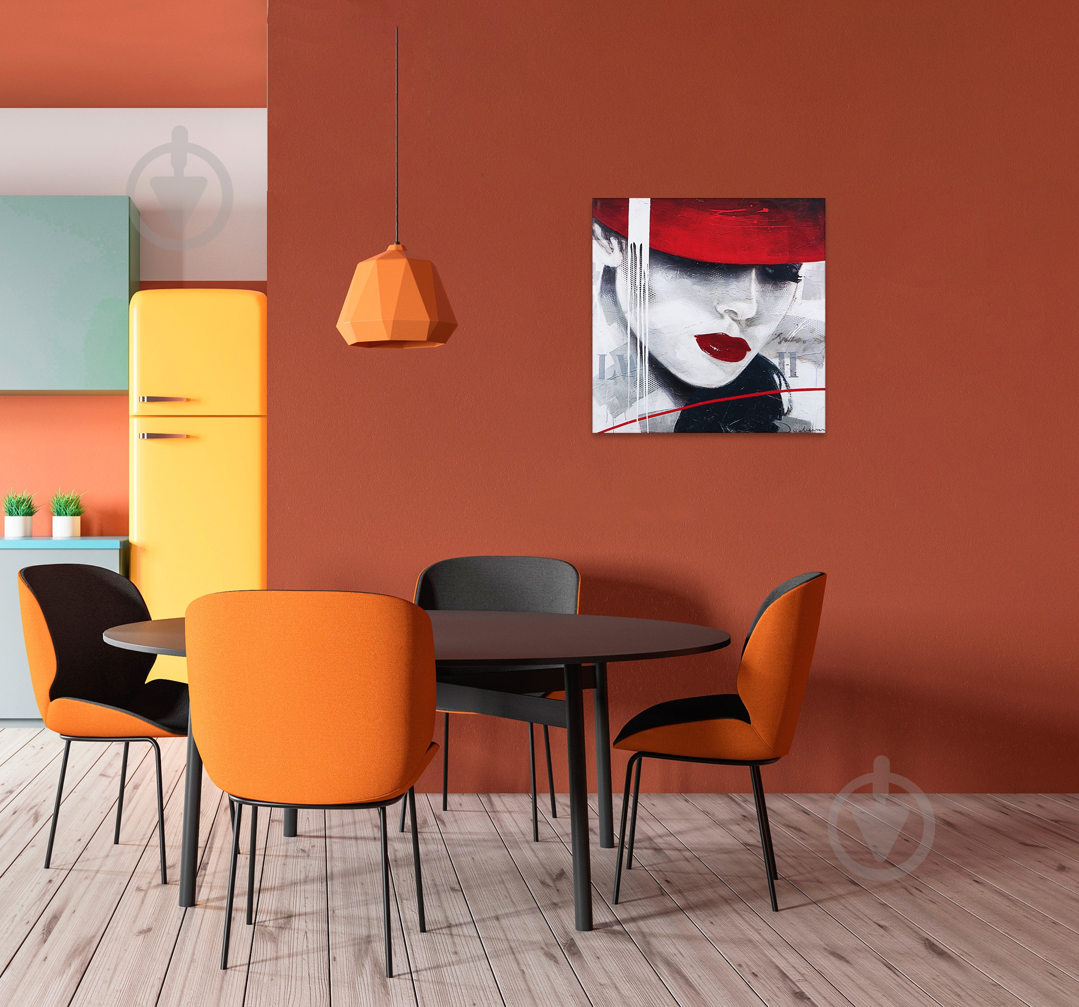 Репродукція Red lips 80-1 80x80 см - фото 4 Репродукція Red lips 80-1 80x80 см - фото 4