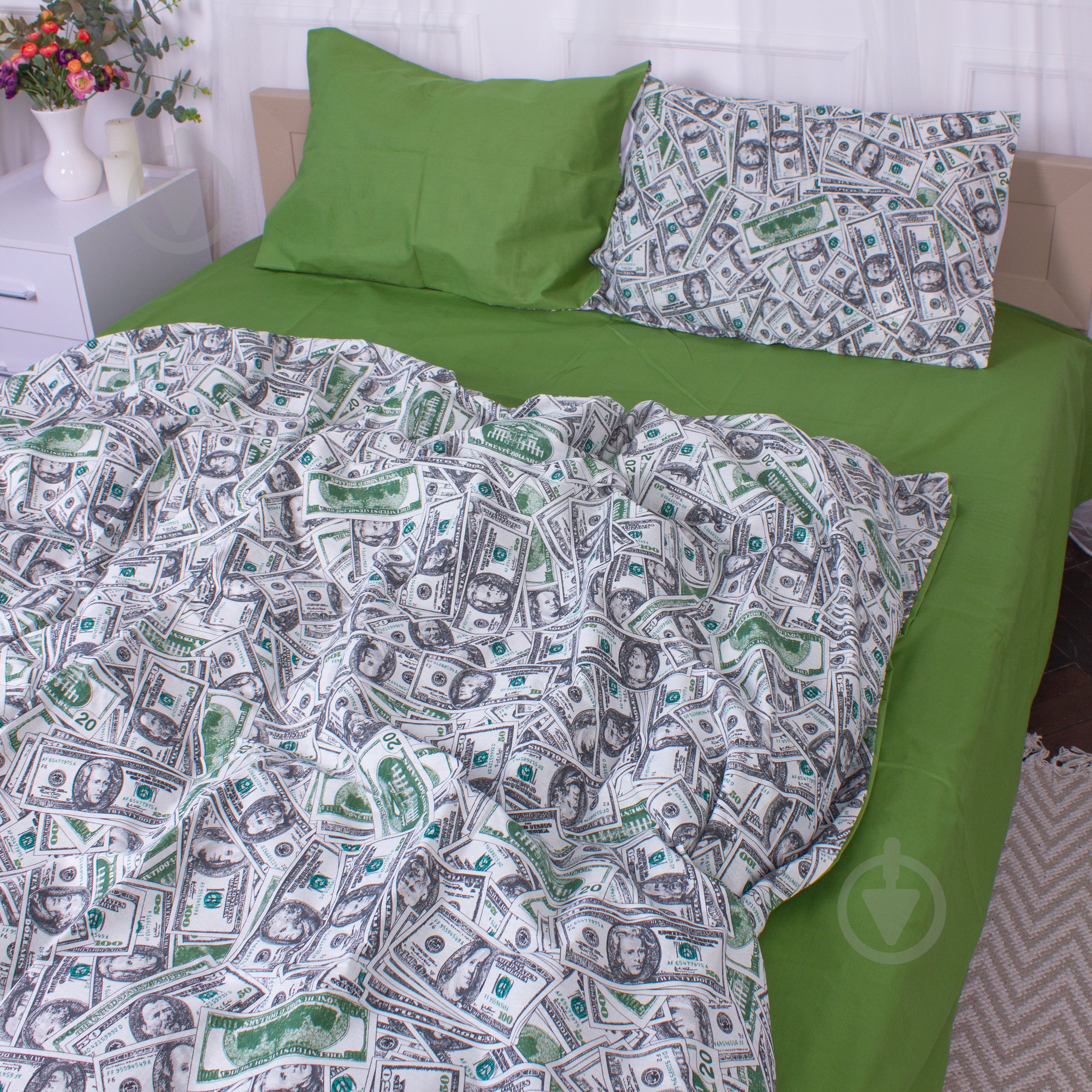 Комплект постельного белья Бязь 17-0589 Dollars 220х240 см мультиколор MirSon - фото 4 Комплект постельного белья Бязь 17-0589 Dollars 220х240 см мультиколор MirSon - фото 4