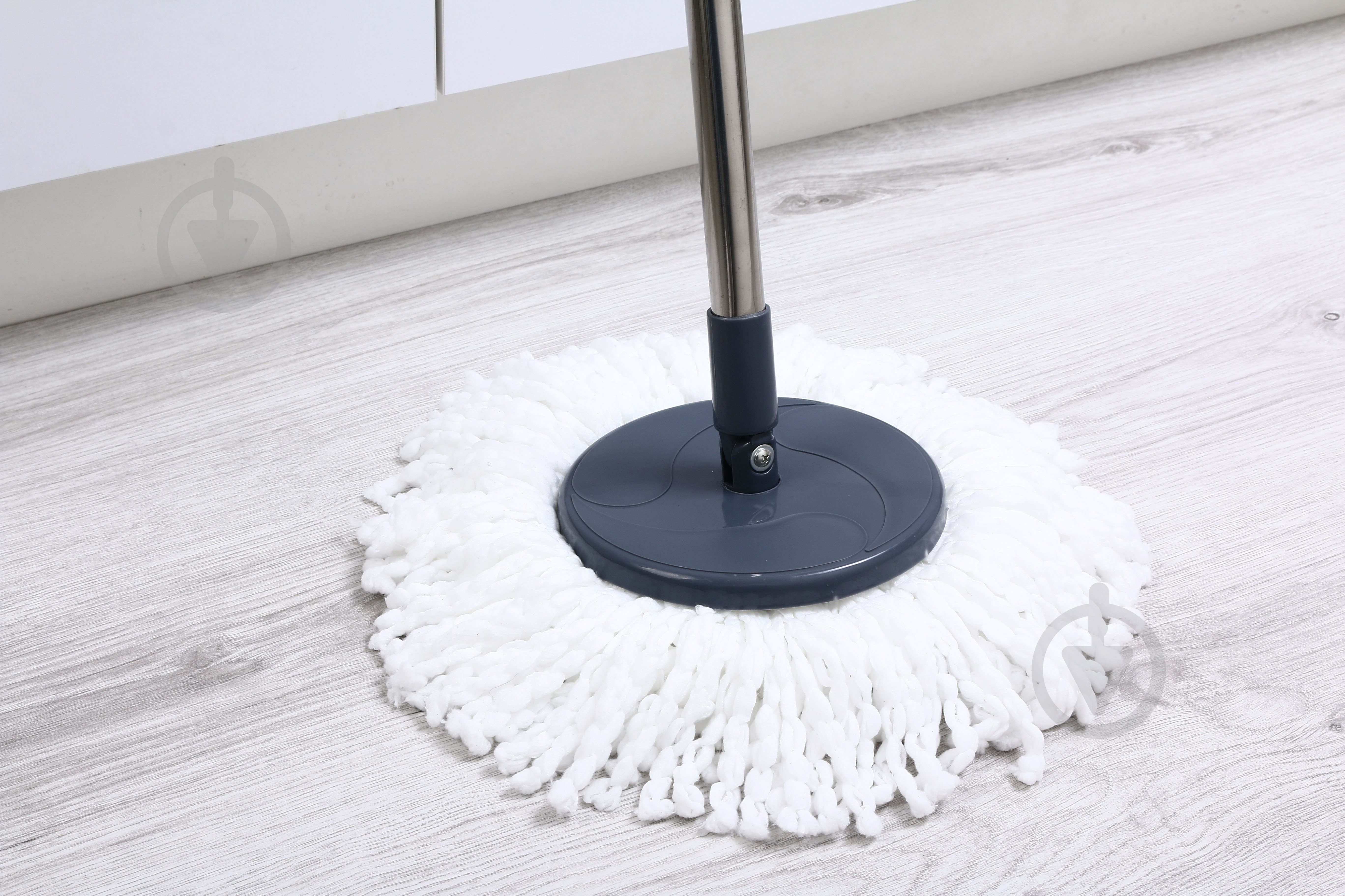 Комплект швабра и ведро с механическим отжимом для пола OBERY Solo Twist 16 см черный - фото 16