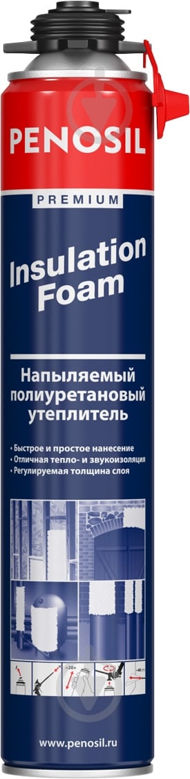 Напилюваний поліуретановий утеплювач PENOSIL SprayFoam 138 810 мл - фото 2