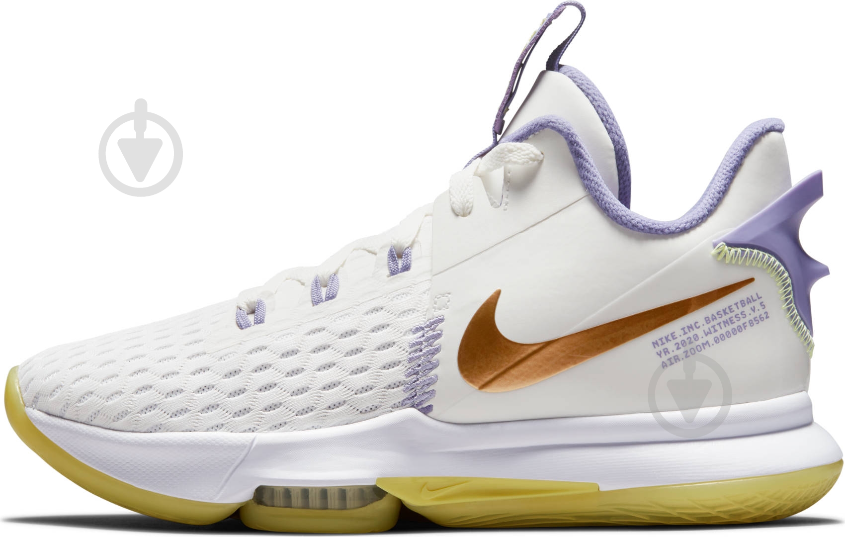 Кроссовки Nike LeBron Witness 5 CQ9380-102 р.44,5 фиолетово-желтые - фото 1