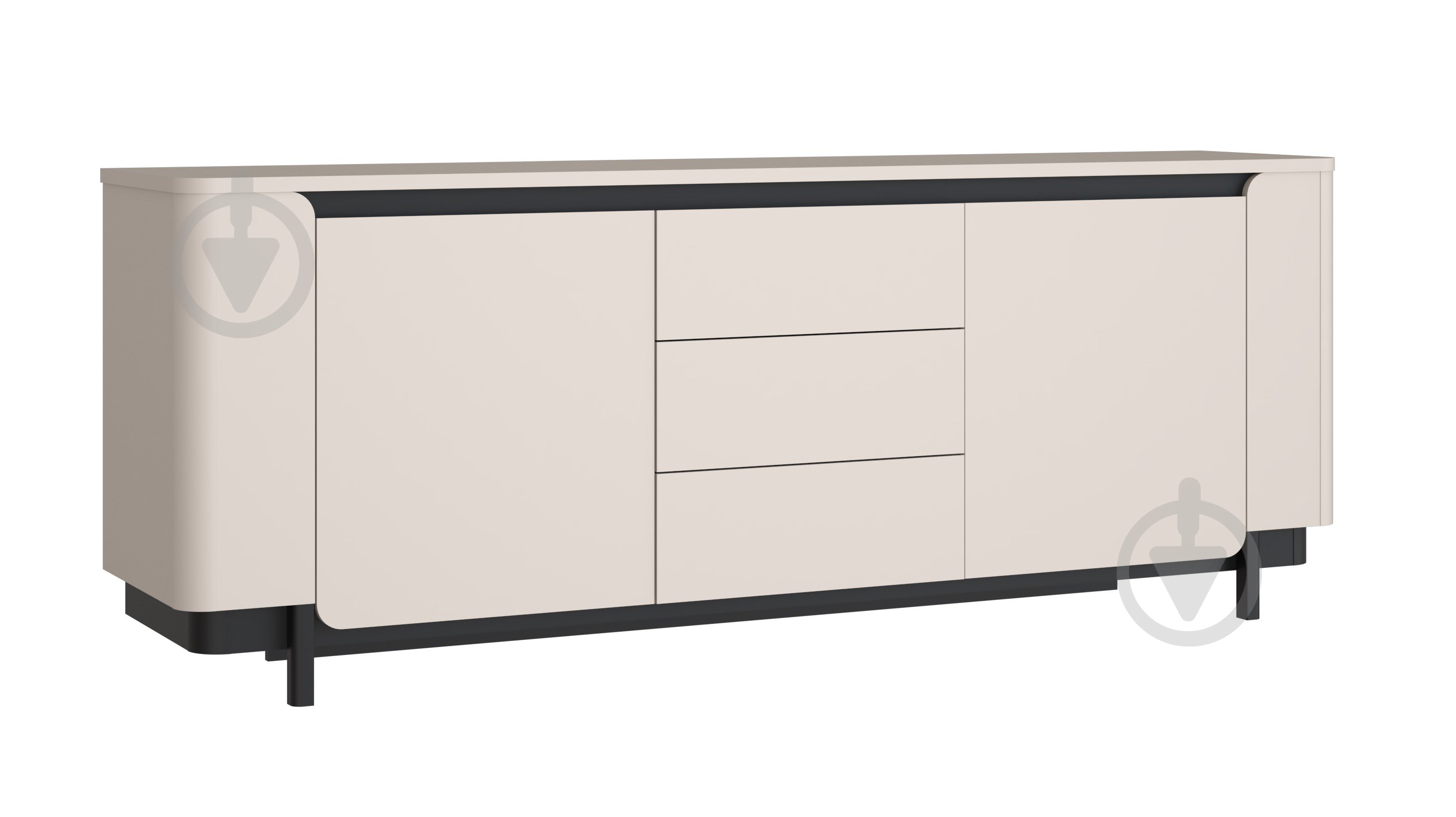 Комод Forte Meble Vodol VXLK232 2049х779х448 мм чорний/бежевий - фото 1 Комод Forte Meble Vodol VXLK232 2049х779х448 мм чорний/бежевий - фото 1