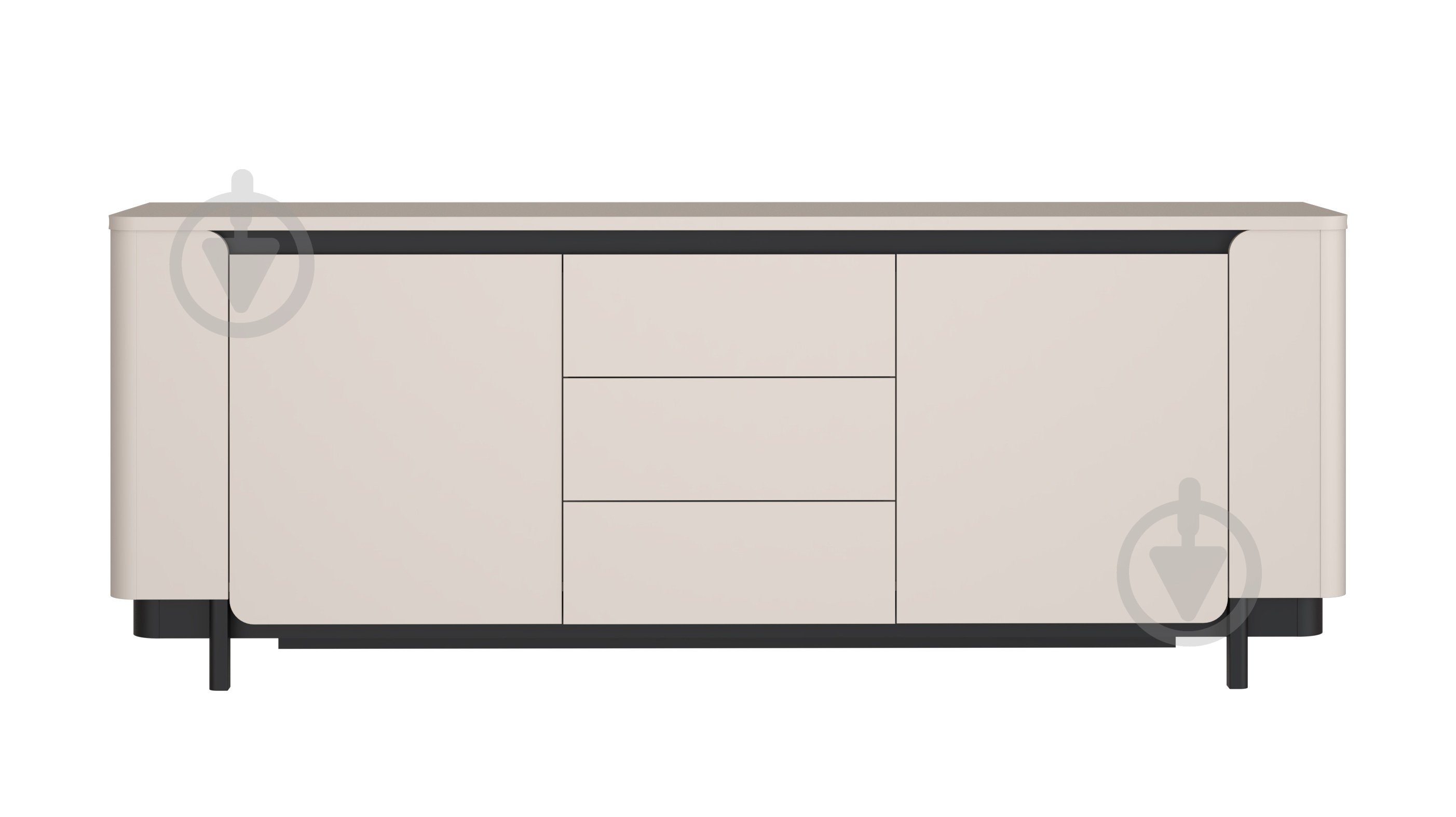 Комод Forte Meble Vodol VXLK232 2049х779х448 мм чорний/бежевий - фото 3 Комод Forte Meble Vodol VXLK232 2049х779х448 мм чорний/бежевий - фото 3