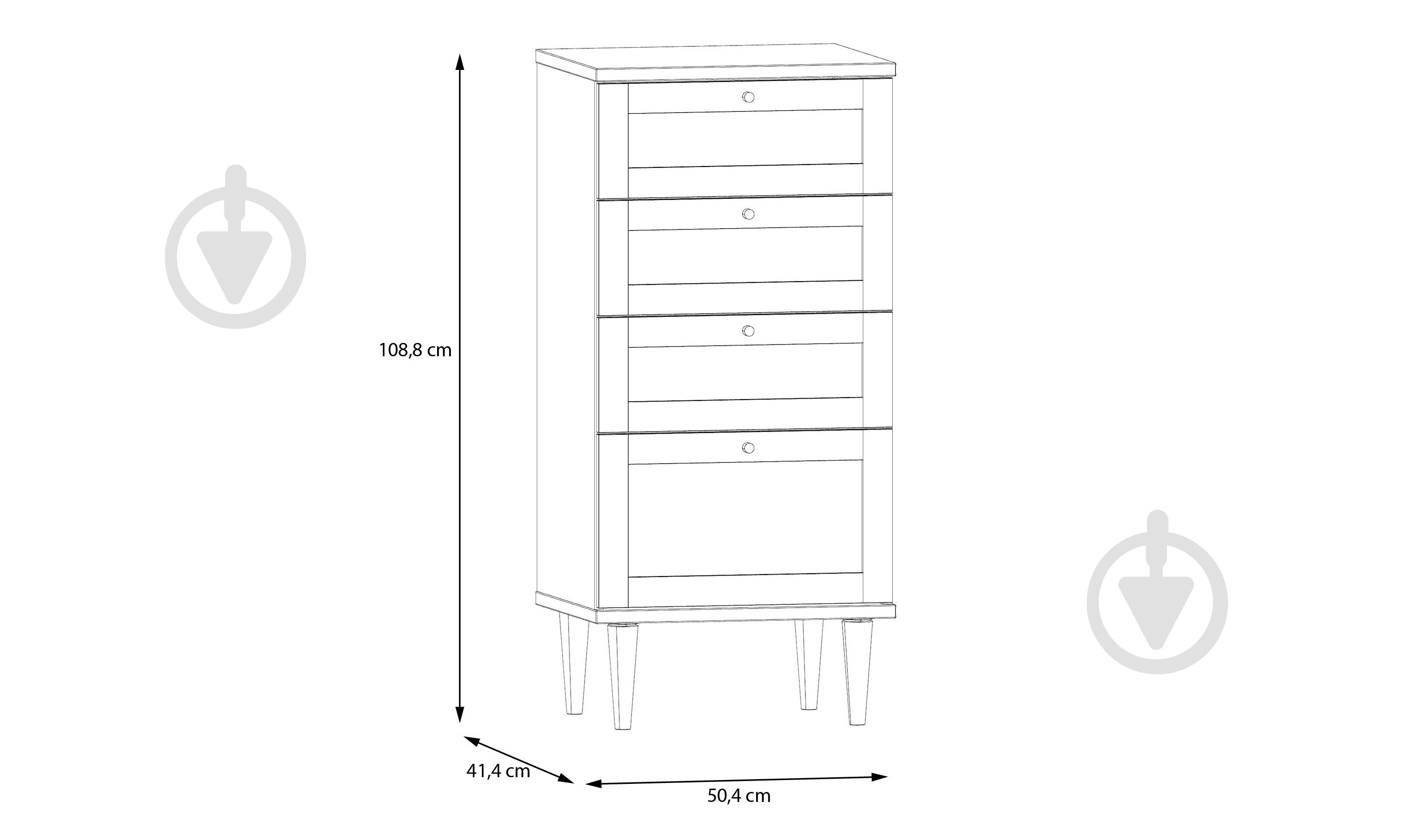 Комод Forte Meble Calasetta CQSK311 504х1088х414 мм дуб елегант - фото 5 Комод Forte Meble Calasetta CQSK311 504х1088х414 мм дуб елегант - фото 5