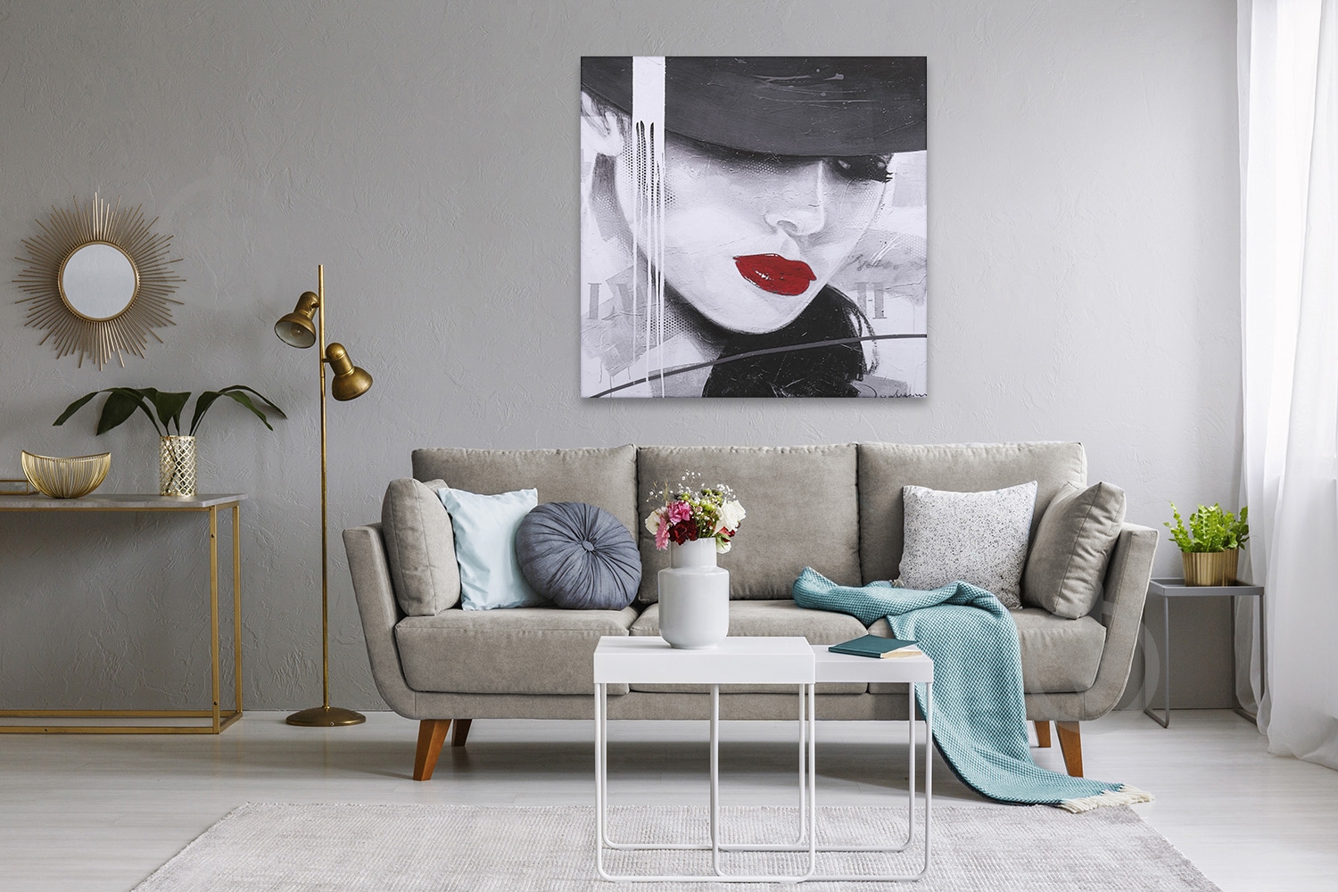 Репродукция Red Lips 2 80-89 80x80 см - фото 3 Репродукция Red Lips 2 80-89 80x80 см - фото 3