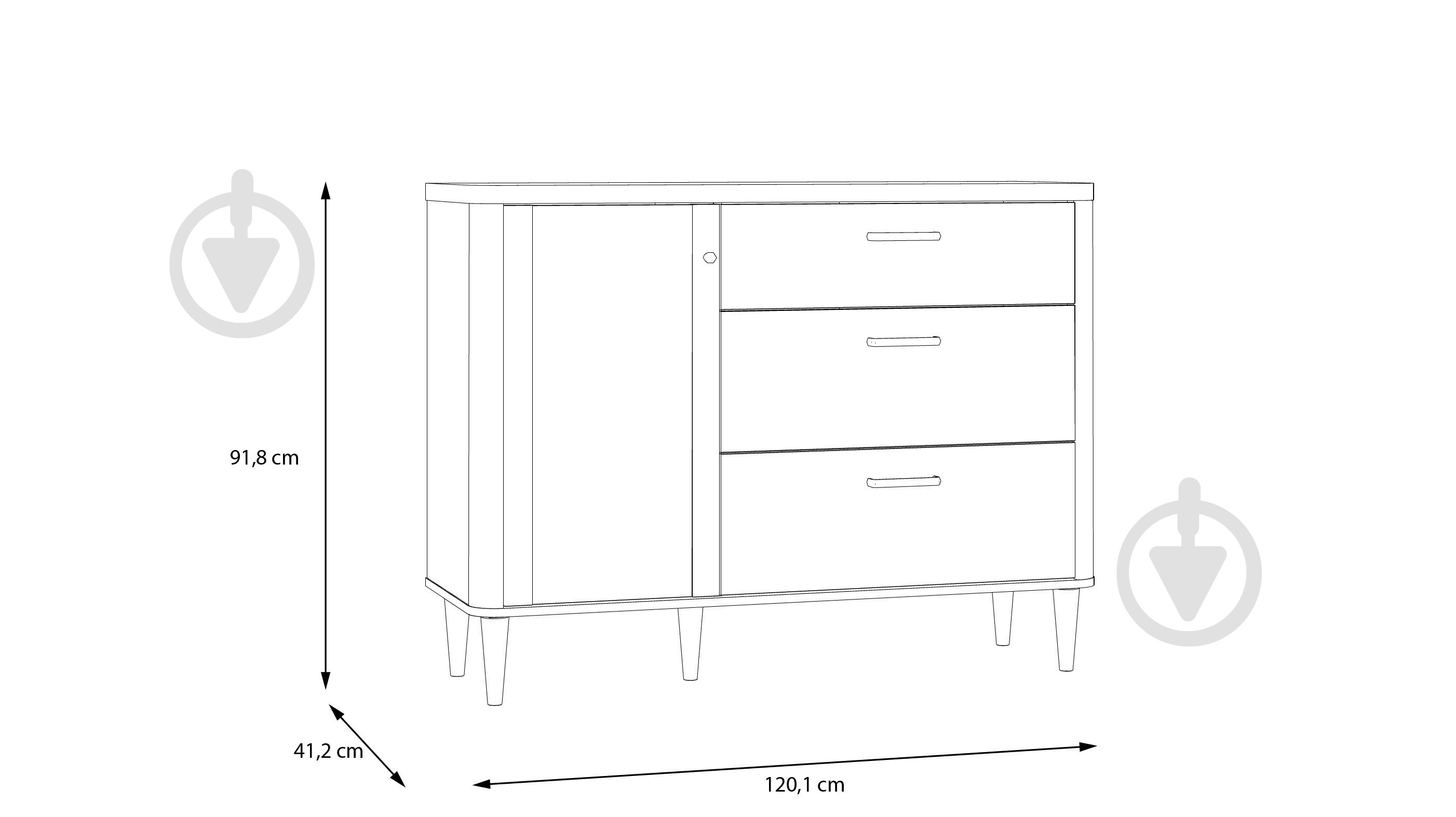 Комод Forte Meble Lacetti LCTK221L 1210х920х412 мм дуб валенсия/бежевый - фото 5