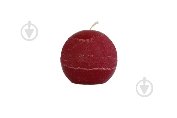 Свеча Рустик Шар 8 см красный Cardinal S88-200 Luna - фото 2