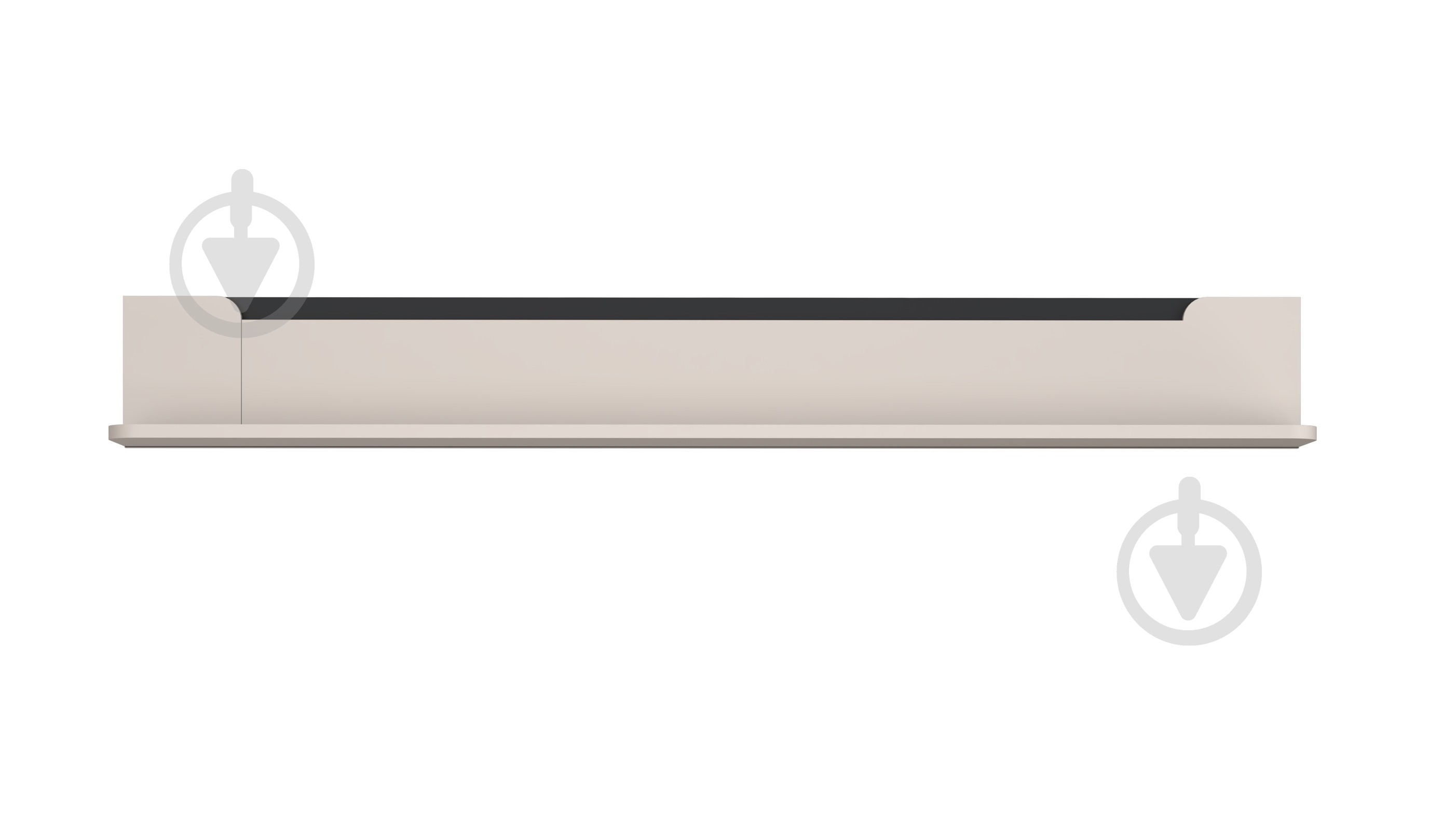 Полка Forte Meble Vodol 2000x256 мм бежевый/черный (УТ0023448:M849 Бежевий/Чорний) - фото 2 Полка Forte Meble Vodol 2000x256 мм бежевый/черный (УТ0023448:M849 Бежевий/Чорний) - фото 2