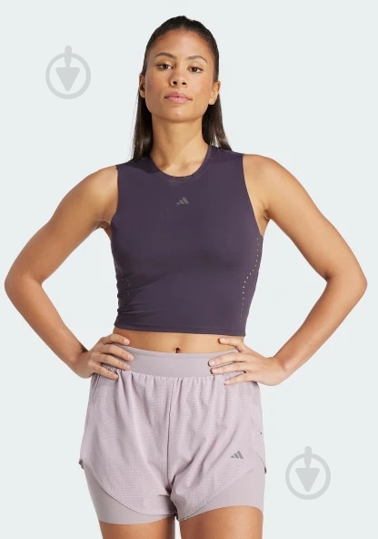 Футболка Adidas ELEV HIIT TK IQ1763 р.M коричневый - фото 1