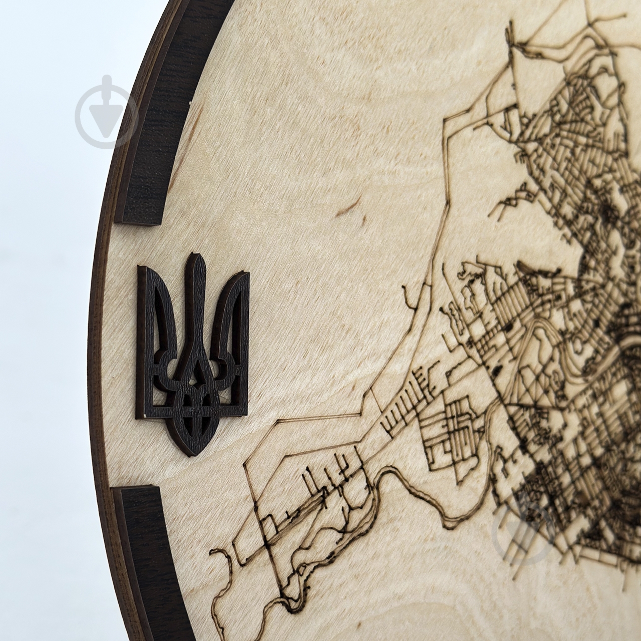 Карта Украины Ужгород круглая d30 - фото 7