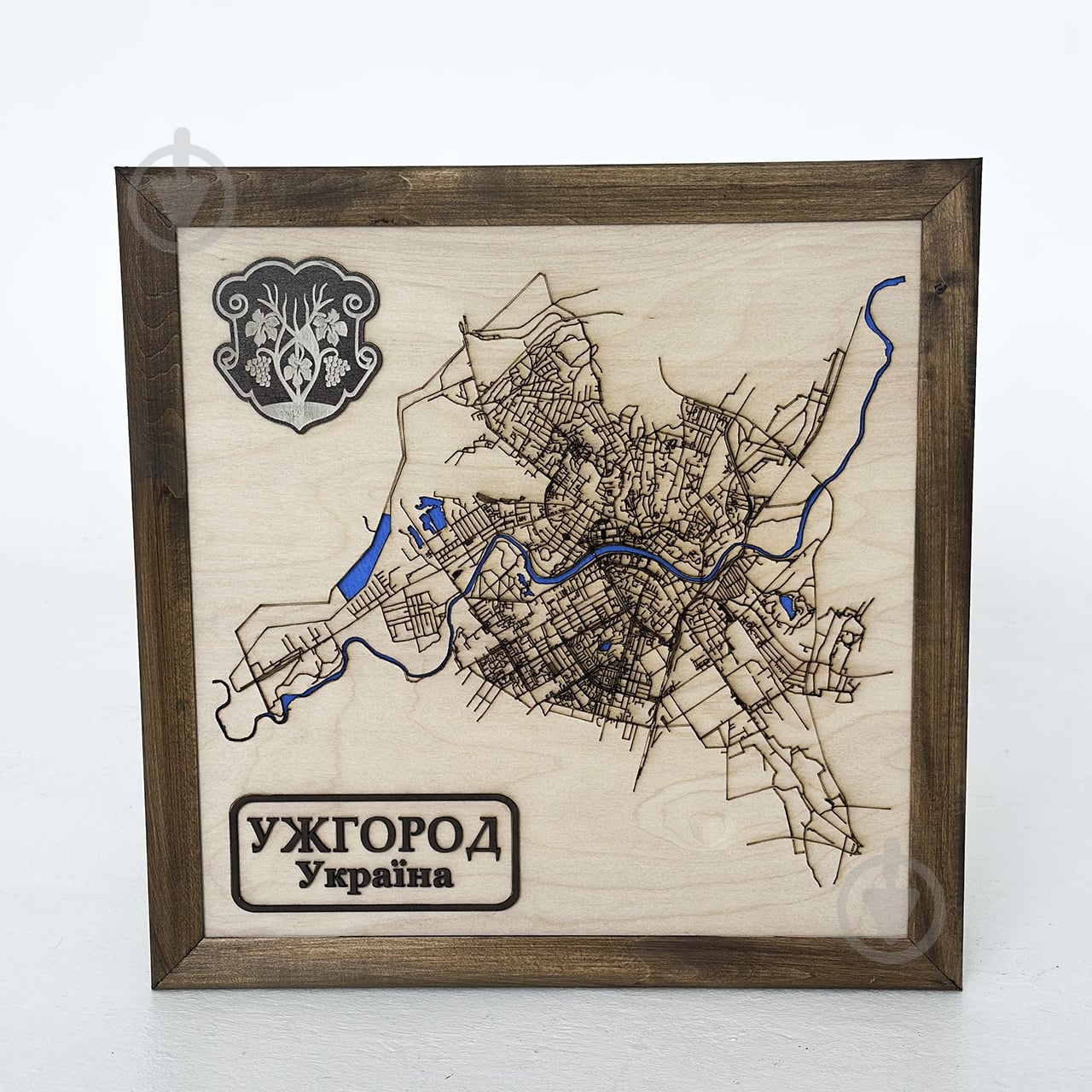 Карта Украины Ужгород 45x45 см - фото 3