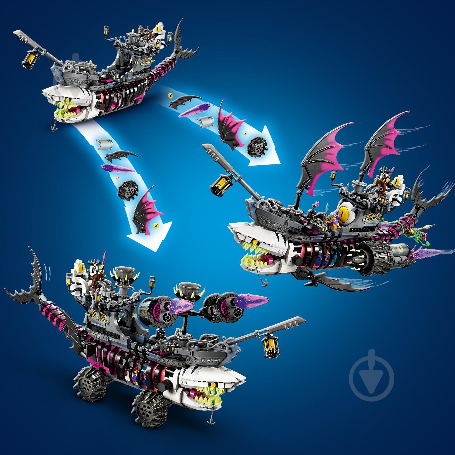 Конструктор LEGO DREAMZzz Страхітливий корабель «Акула» 71469 - фото 7 Конструктор LEGO DREAMZzz Страхітливий корабель «Акула» 71469 - фото 7