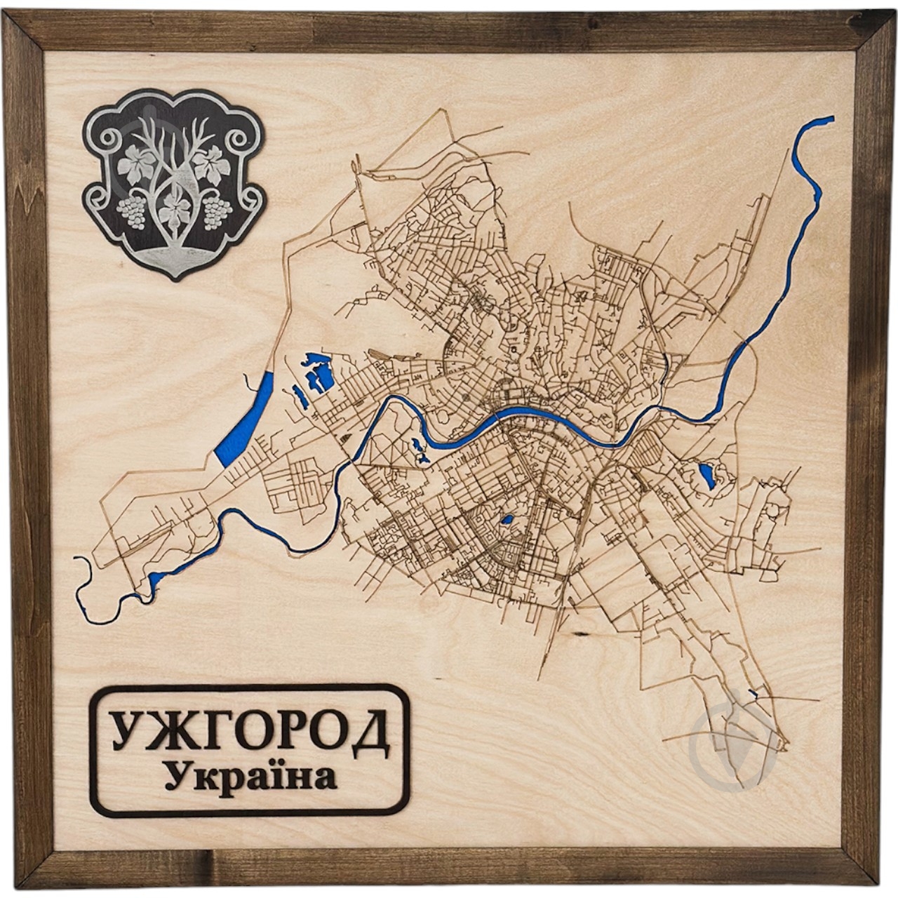 Карта Украины Ужгород 65x65 см - фото 1 Карта Украины Ужгород 65x65 см - фото 1