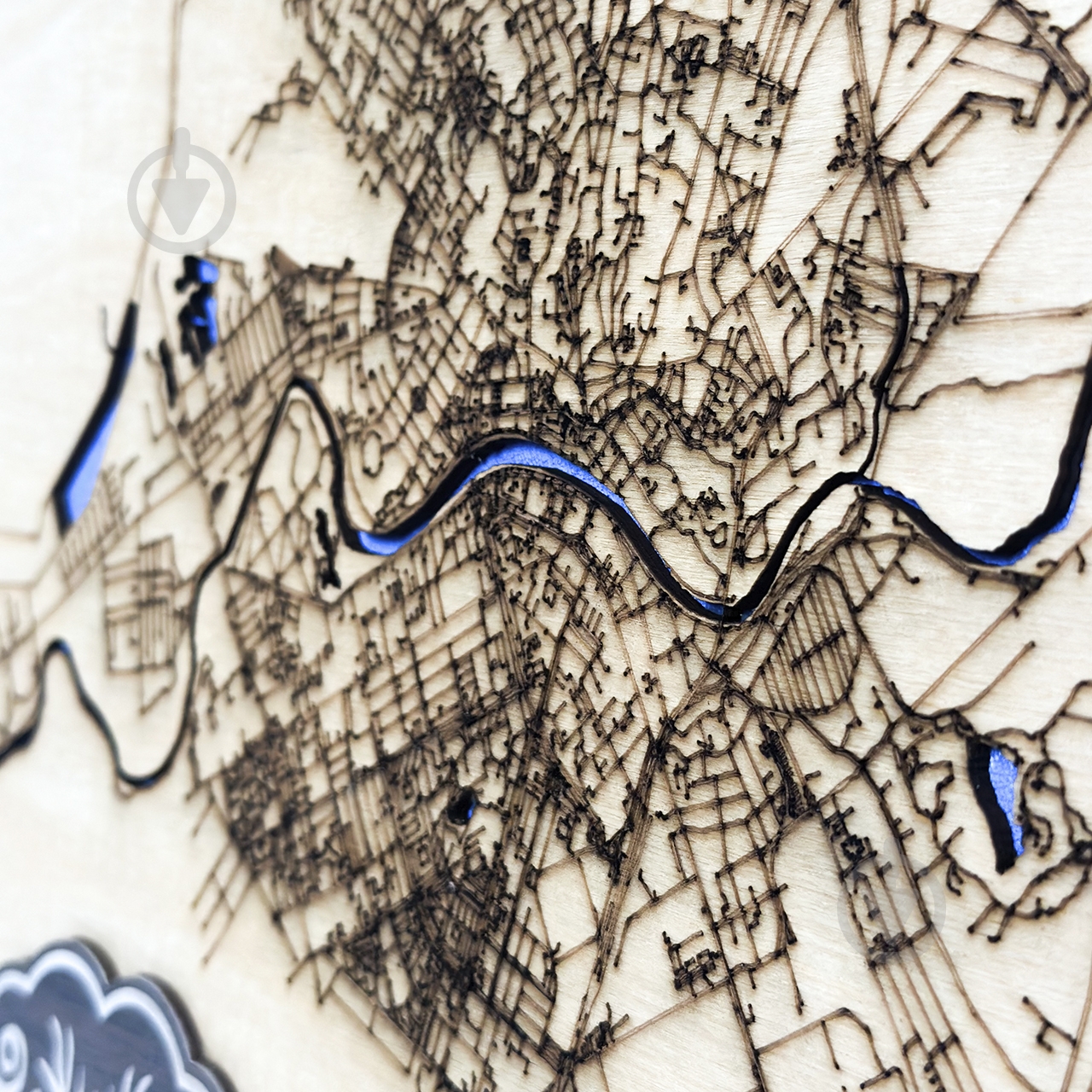 Карта Украины Ужгород шестиугольная 40x46 см - фото 5