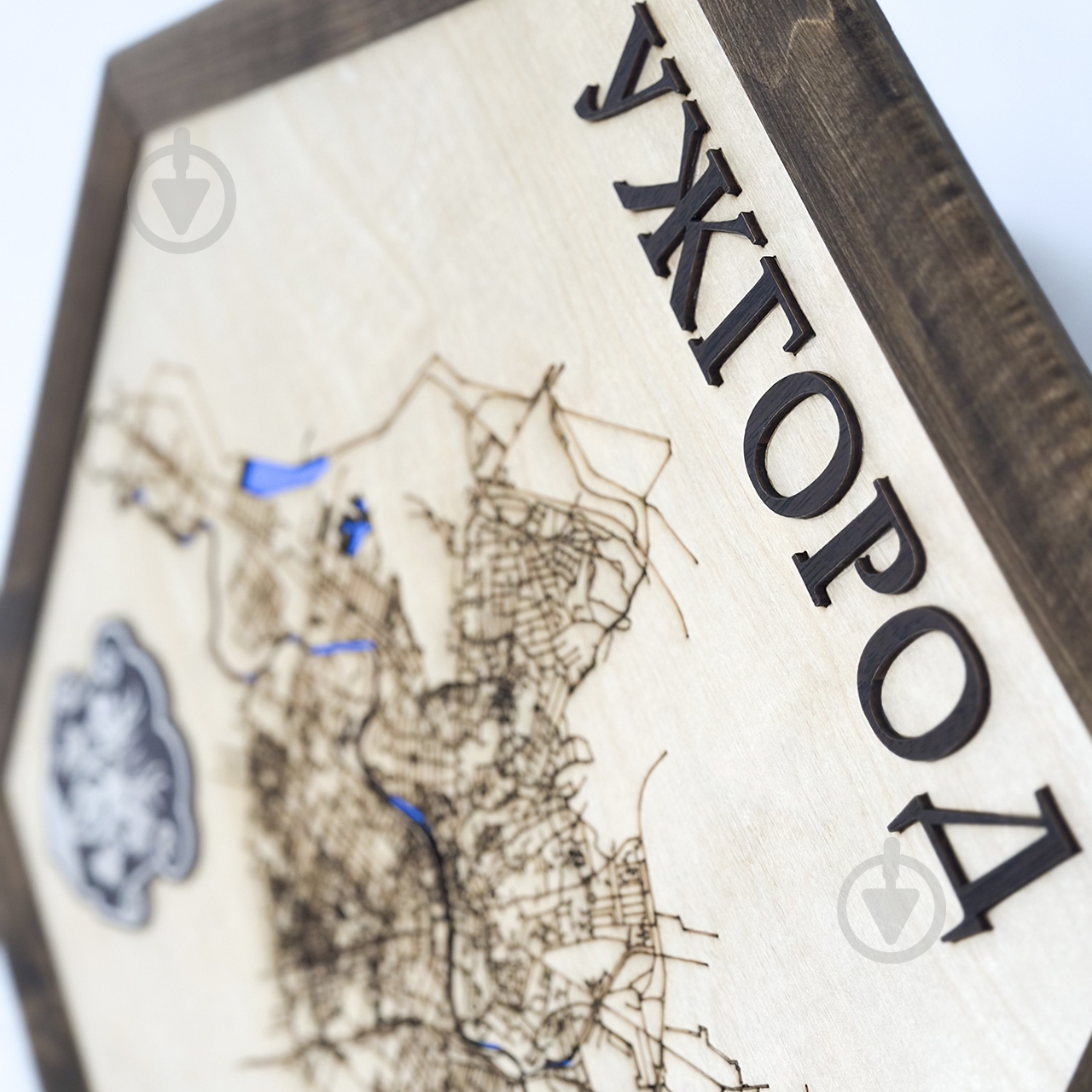 Карта Украины Ужгород шестиугольная 40x46 см - фото 6