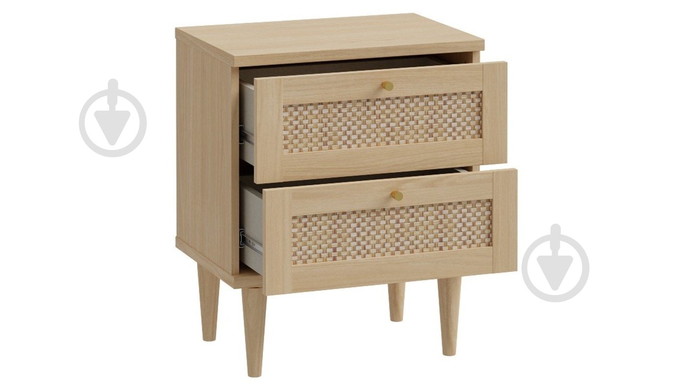 Тумба приліжкова Forte Meble Calasetta 500x610x350 мм дуб елегант/дуб натуральний - фото 2 Тумба приліжкова Forte Meble Calasetta 500x610x350 мм дуб елегант/дуб натуральний - фото 2