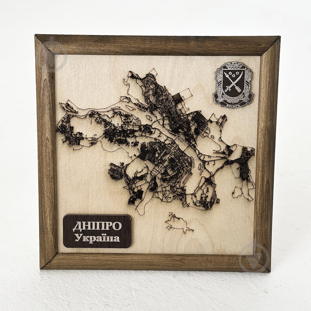 Карта Украины Днепр 20x20 см - фото 3