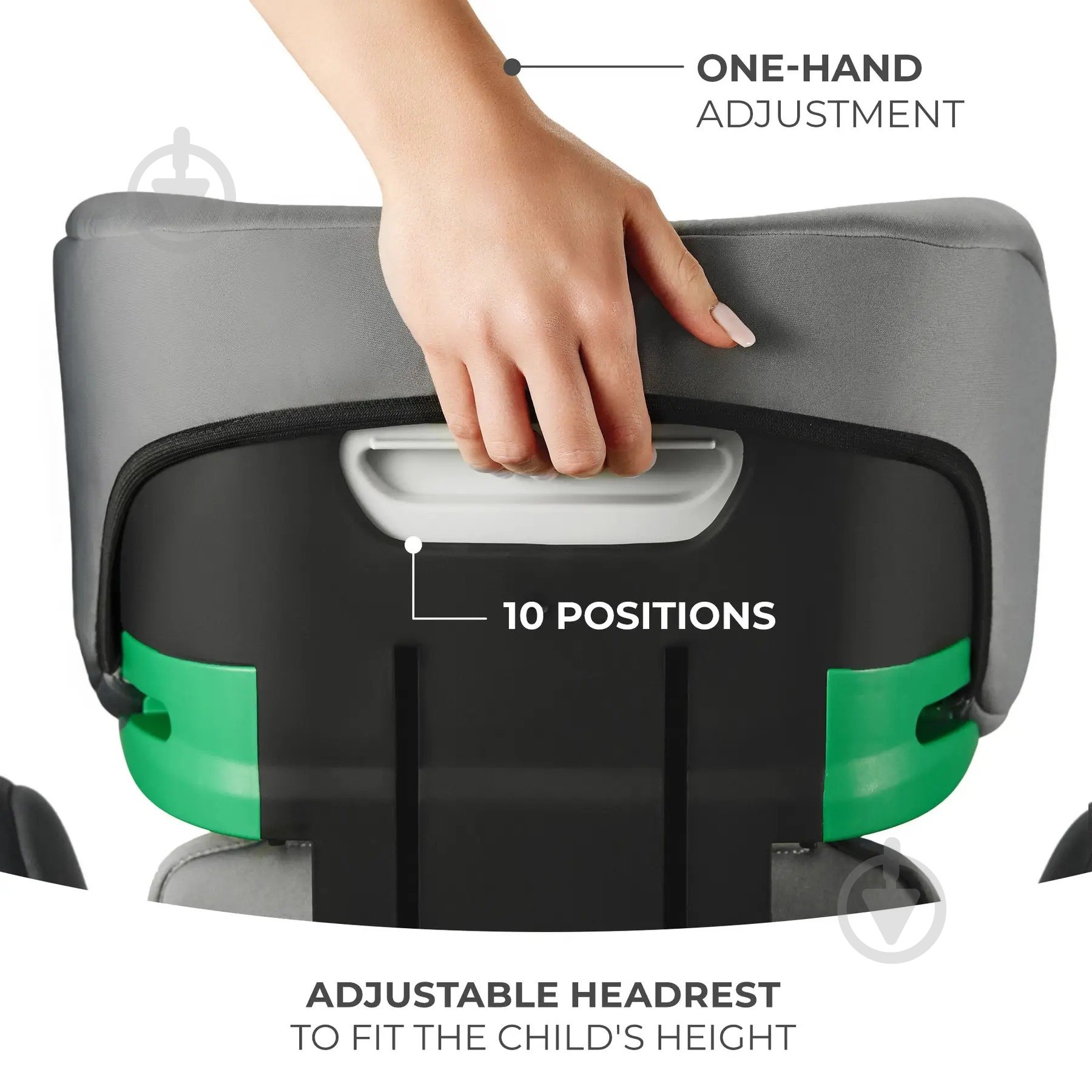 Автокресло-бустер Kinderkraft i-Spark серый KCISPA00GRY0000 - фото 10 Автокресло-бустер Kinderkraft i-Spark серый KCISPA00GRY0000 - фото 10