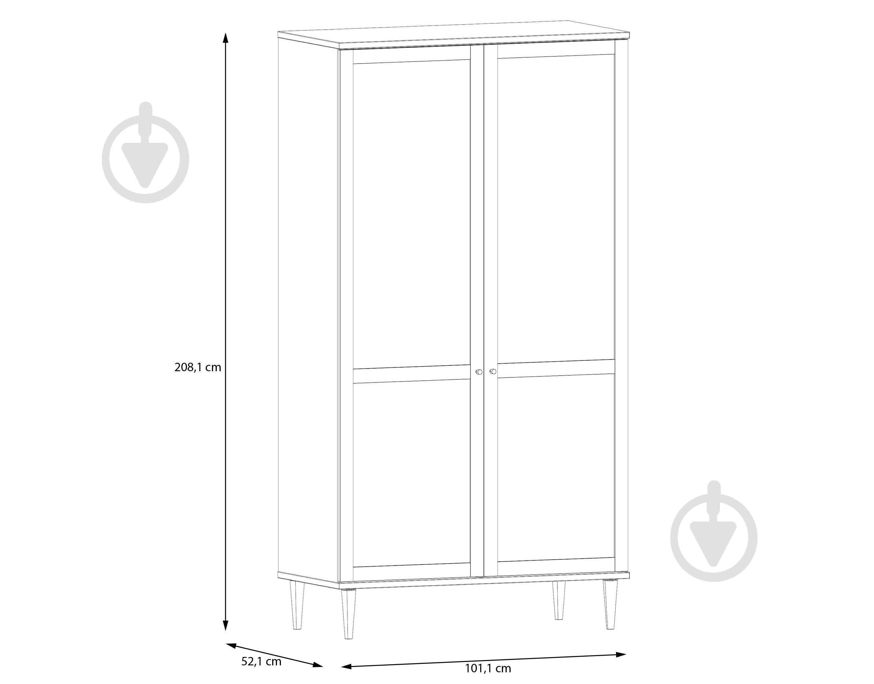 Шкаф Forte Meble 2d CALASETTA 2081х1011х521 мм дуб элегант / дуб элегант - фото 5 Шкаф Forte Meble 2d CALASETTA 2081х1011х521 мм дуб элегант / дуб элегант - фото 5