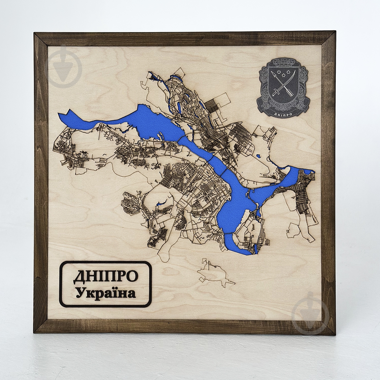 Карта Украины Днепр 65x65 см - фото 3