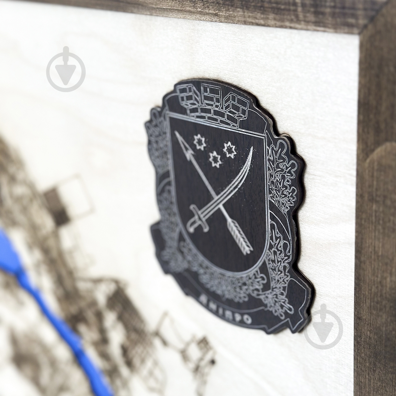 Карта Украины Днепр 65x65 см - фото 5