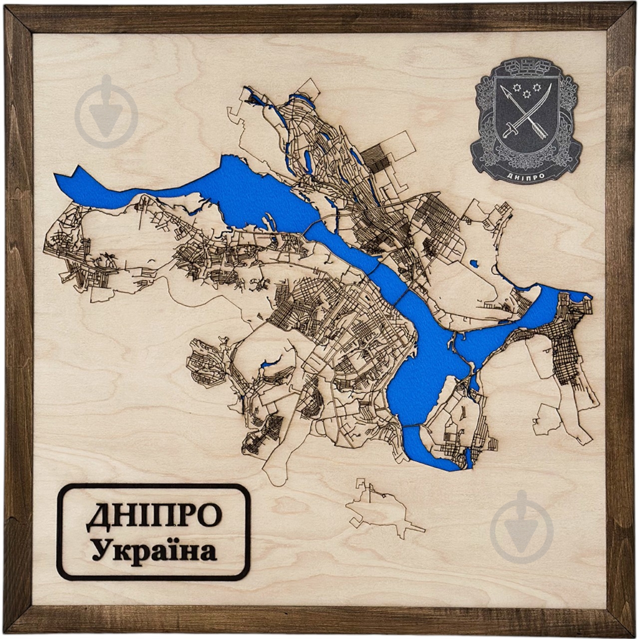 Карта Украины Днепр 65x65 см - фото 1
