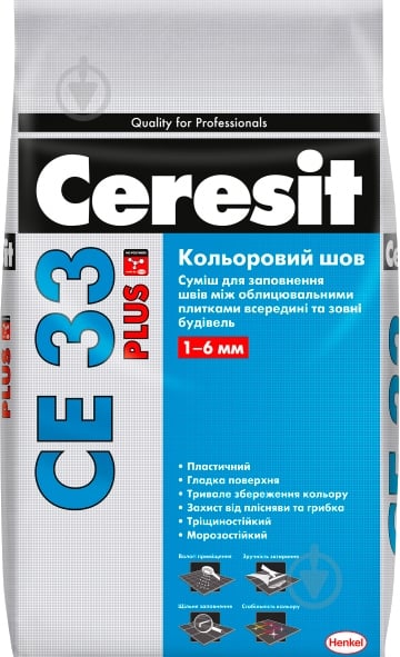 Заповнювач швів Ceresit CE 33 Plus 110 2 кг світло-сірий - фото 1