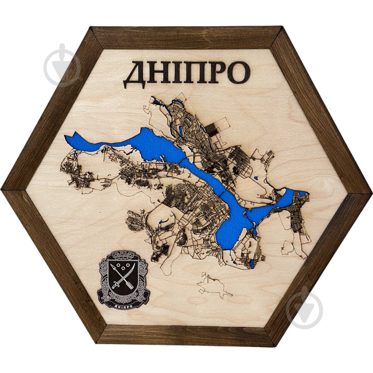Мапа України Дніпро 40x46 см - фото 1