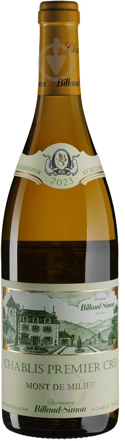Вино Billaud-Simon Chablis Premier Cru Mont de Milieu 2023 0,75 л - фото 1 Вино Billaud-Simon Chablis Premier Cru Mont de Milieu 2023 0,75 л - фото 1