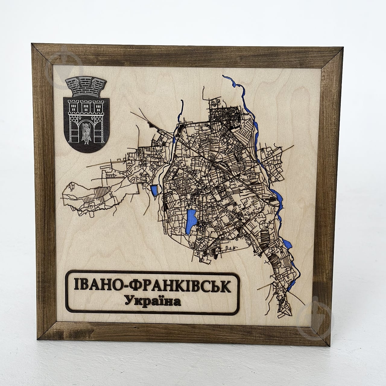 Карта Украины Ивано-Франковск 45x45 см - фото 3