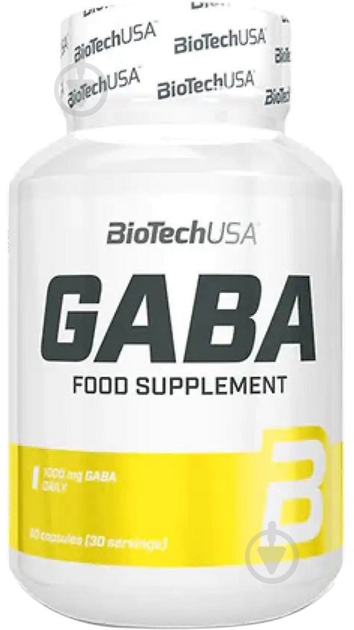 Аминокислотная смесь BioTechUSA GABA без вкуса 1000 мг 60 порц. - фото 1